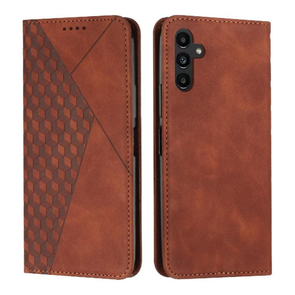 (Brown) Flip Case For Samsung Galaxy S25 Fe Kickstand Pu Leather Card Insertion Wallet Brown 764563142088