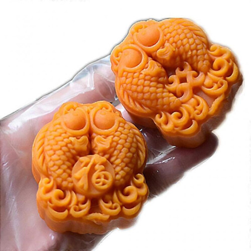 75g Mooncake Stamps Hand Pressure Gadgets Plastic Material Baking Accessories 2