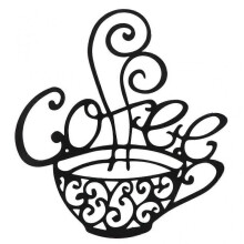 Metal Coffee Cup Wall Decor for Coffee Shop Kitchen Restaurant Home Sculpture