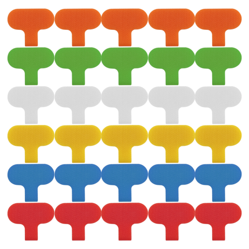 Lot de 30 étiquettes de câbles multicolores à écrire