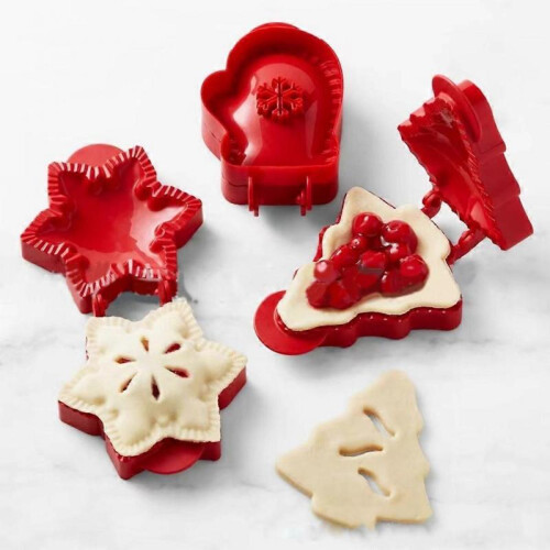 Fruit Pie Mold Dough Press Mold Tools with 3 Shapes for Christmas Decor 2