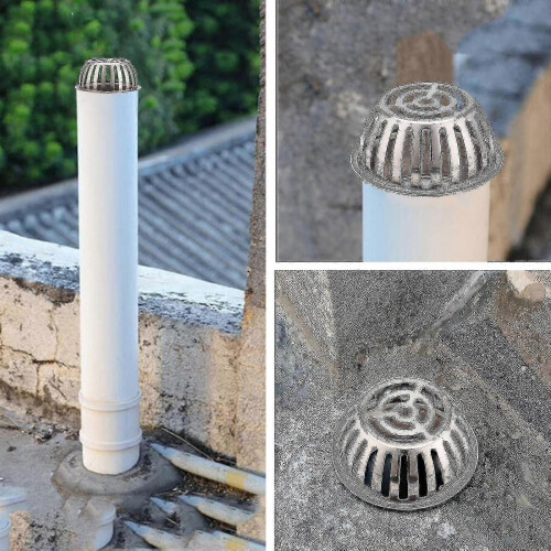 Stainless Steel Downpipe Gutter Protection Leaf Catcher For Roof Pipes 2