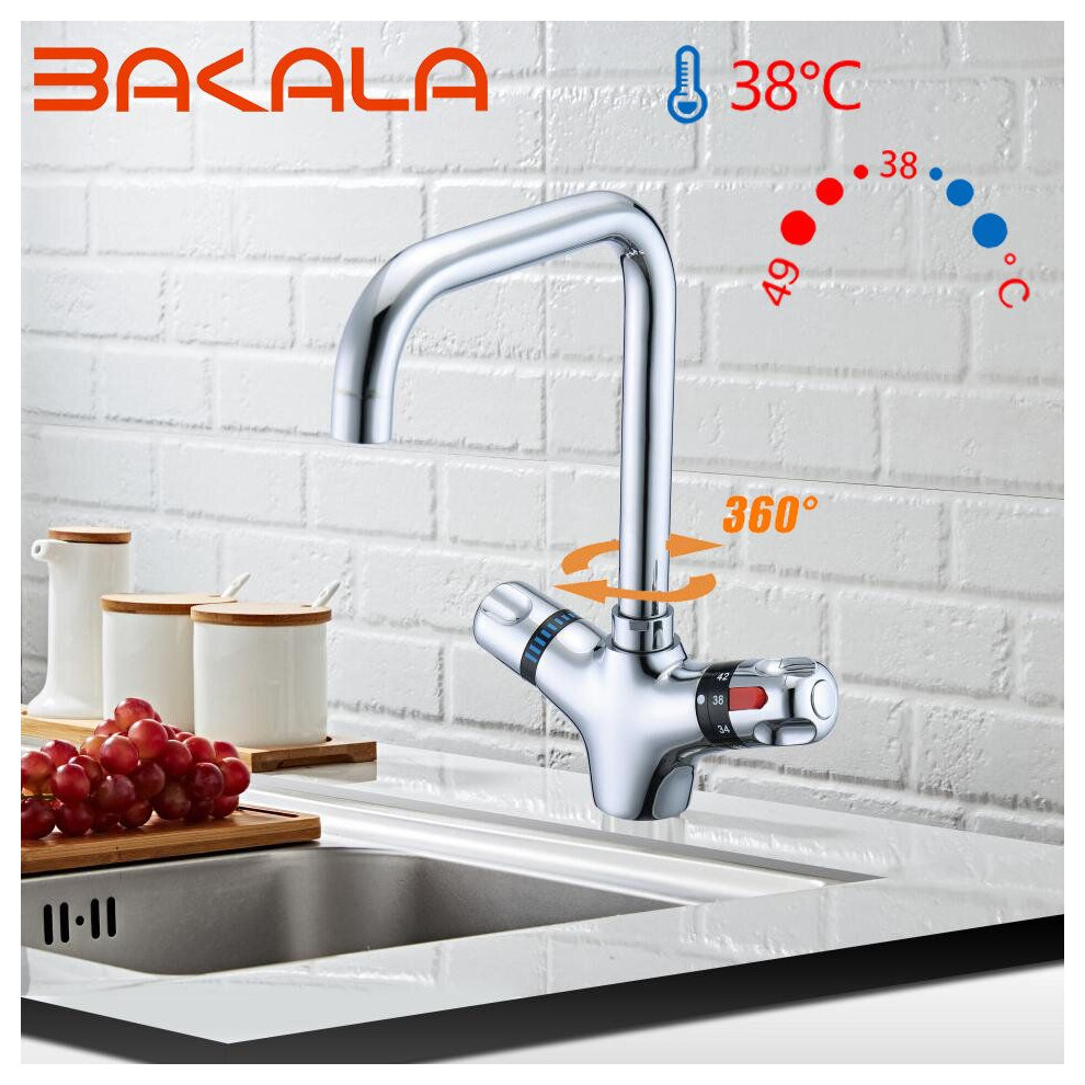 Korkealaatuinen messinkikromipintainen termostaattihana keittiÃ¶Ã¶n, vakiolÃ¤mpÃ¶tilaan tarkoitettu keit-image-OPC-PJ8RGS9-NEW