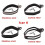 (D3)Universal Motorcycle 60.5mm 51mm Exhaust Muffler Holder Clamp Fixed Ring Support Bracket Carbon 3