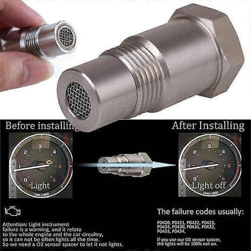Auto CIR Fix Check Engine Light Eliminator Adapter Sauerstoff O2 Sensor M18x1.5 Boris