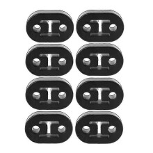 (8PCS)2/4/6/8/10pcs Car Rubber Exhaust Tail Pipe Mount Brackets Hanger Insulator Universal Black 2 Holes