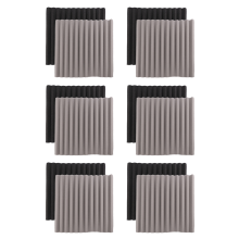 12 stk. akustisk skumplade, studiekileflise, akustisk skum 2,5 x 30 x 30 cm