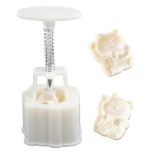 Moon Cake Mold for Creative Lucky for Cat Shape DIY Baking Mold for Mid-Autumn F
