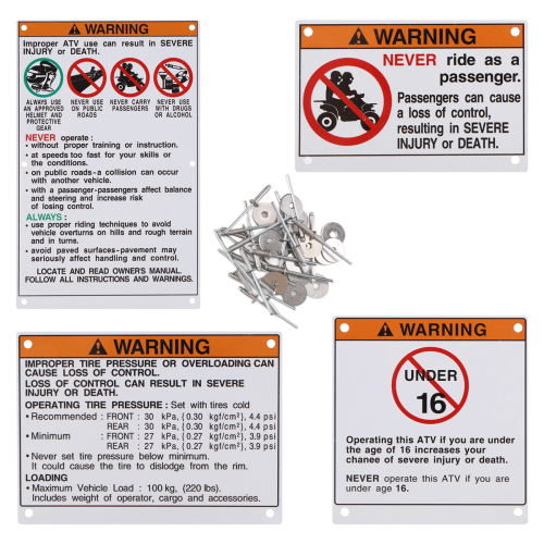 For Warning Decals Stickers Backed Banshee 1
