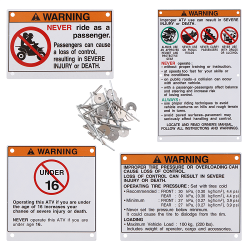 For Warning Decals Stickers Backed Banshee