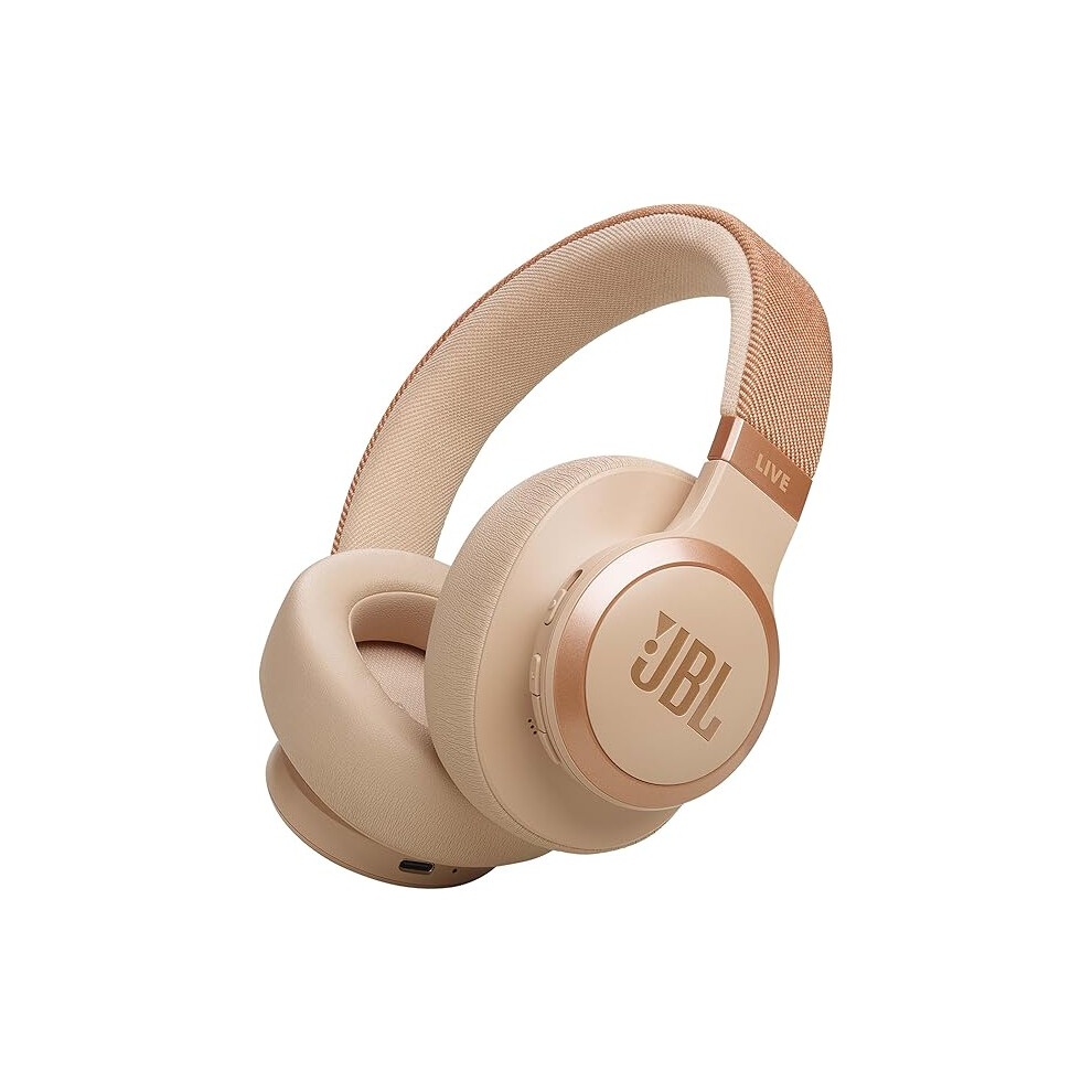 (Sandstone) JBL Live 770NC Over Ear Wireless Blueototh Headphones with Noise Cancelling