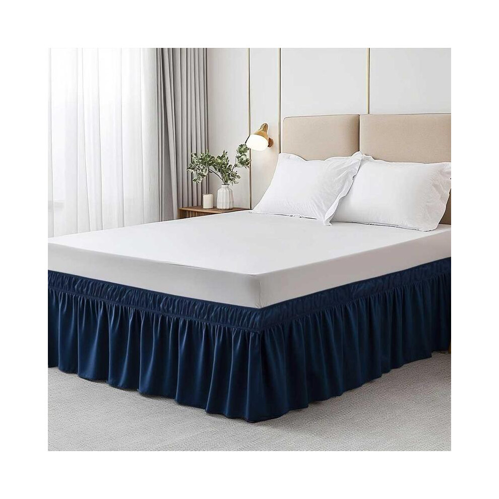 (160cm*200cm, Light Gray) Solid Color Bed Skirt, 1 Count Adjustable Elastic Dust Ruffle, Wrinkle-resistant & Anti-fading Bed Skirt, Bedding Supplies f