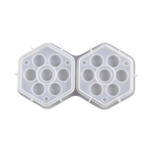 Diy Crystal Drop Glue Hexagonal Organizer Mold Container Resin Silicone Mold 2