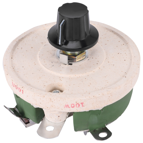 Rezistor rotativ cu potențiometru bobinat ceramic de 100 W și 100 Ohm, reostat 2