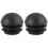2 stk. 25 mm diameter plastik runde rørindsatser endeblindingshætter sorte 1
