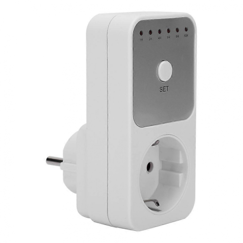 Stopcontactschakelaar met timer, stekker, afteltimer, schakelaar, EU-stekker, 230V