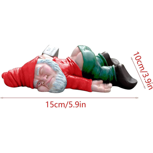 Άγαλμα Κηπουρός Gnome Δύσοσμος Κήπος Gnome Αστείος Μεθυσμένος Κήπος Gnome 1