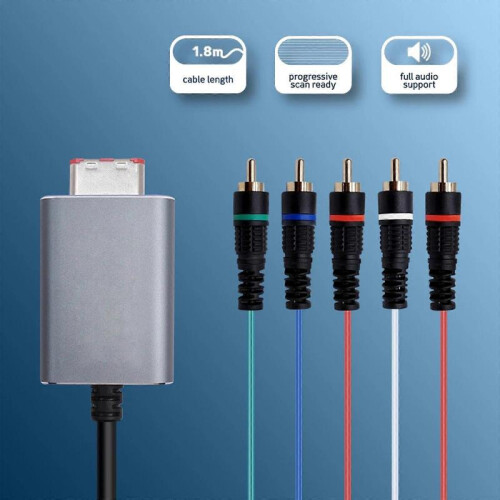 for NGC Component Cable for Gamecube 5RCA YPbPr Video Game Gaming Accessories 2