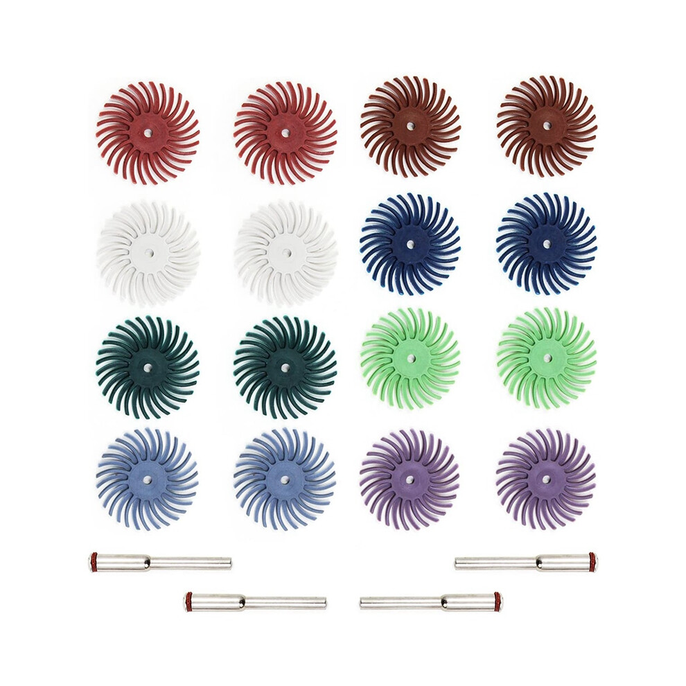 16Pcs Brush Wheel Set With 4X Mandrels For Rotary Tool 4712799961658
