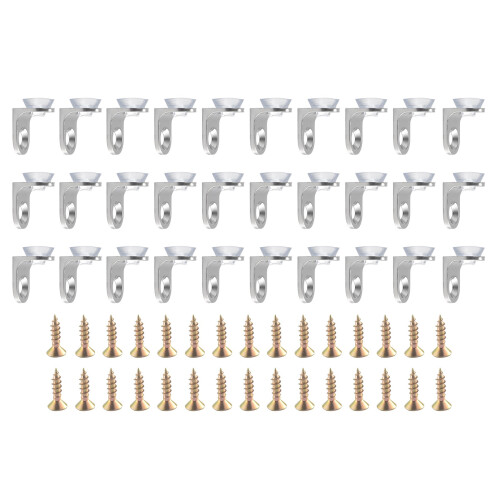 30 Pcs Glass Shelf Bracket with Sucker Shelve for Kitchen Cabinets 2