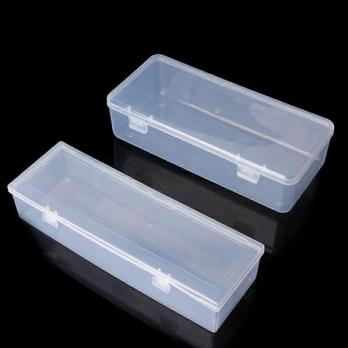 Rectangular Plastic Clear Storage Box Jewelry Container for Case Bead Organizer 1