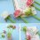(Μπλε) Συσκευασία με 3 στυλό gel με μελάνι Rose Flower, μαύρο, επαναγεμιζόμενο στυλό υ 5