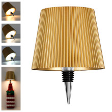 (Gold) Beaeet Gold LED-Flaschenlampe, USB-C wiederaufladbar, kabellos, IP54, 3 dimmbare Farben, für Tischglasflaschen, Balkone