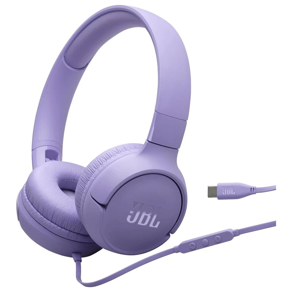 (Purple) Jbl Tune 520C Usb-C Comfort Fit Wired On Ear Headphones With Type-C Connection Purple 000765401500