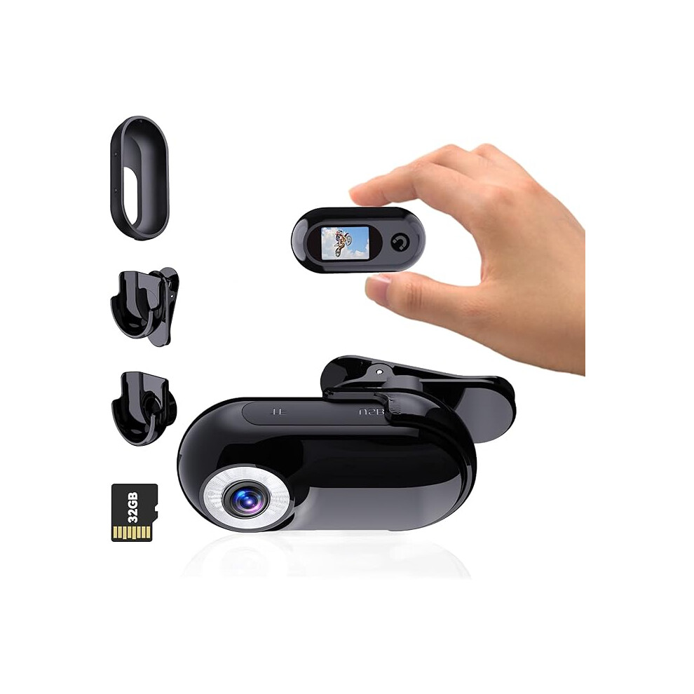 Xilecam Mini Body Camera 1080P With 32Gb Card Helmet Camera Body Cameras With Audio And Video Recording Multi-Function Accessory Body Cam 001265478351
