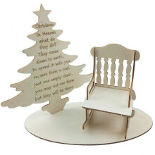 for Creative Christmas Ornaments Wooden Tree DIY Rocking Chair Desktop Table Dec
