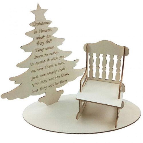 for Creative Christmas Ornaments Wooden Tree DIY Rocking Chair Desktop Table Dec