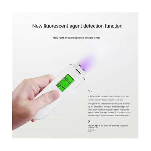 Portable Lcd Digital Water Oil Moisture Tester Fluorescent Agent Skin Analyzer Detector Face Care Tool 2