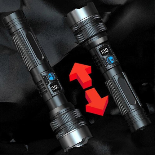 White Laser Longrange Lcd Digital Display Outdoor Powerful Handheld Flashlight 2