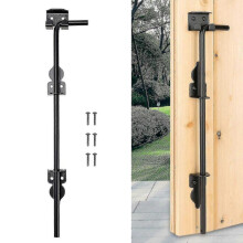 Gate Ground Latch Gate Stopper Rod Iron Door Latches Drop Rod Gate Stopper for Metal Gates Doors Wooden Fence Patio Door Durable