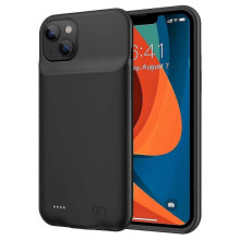 (Black, Style A iPhone 14) For Iphone 14 7000mah Battery Case With Led Indicator Portable Charging Case Power Bank Phone Case