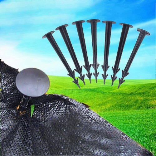 100Pcs Weed Control Fabric Securing Pegs ,Plastic Heavy Duty Garden Patio Pins 2
