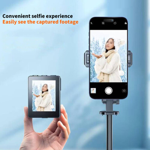 2in Screen Selfie Stick with Bluetooth Remote 12-67in Ext Portable 2