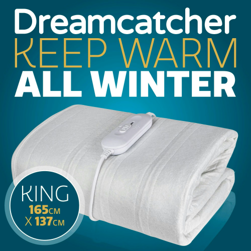 (King) Dreamcatcher Electric Heated Under Blanket Bed Underblanket 2