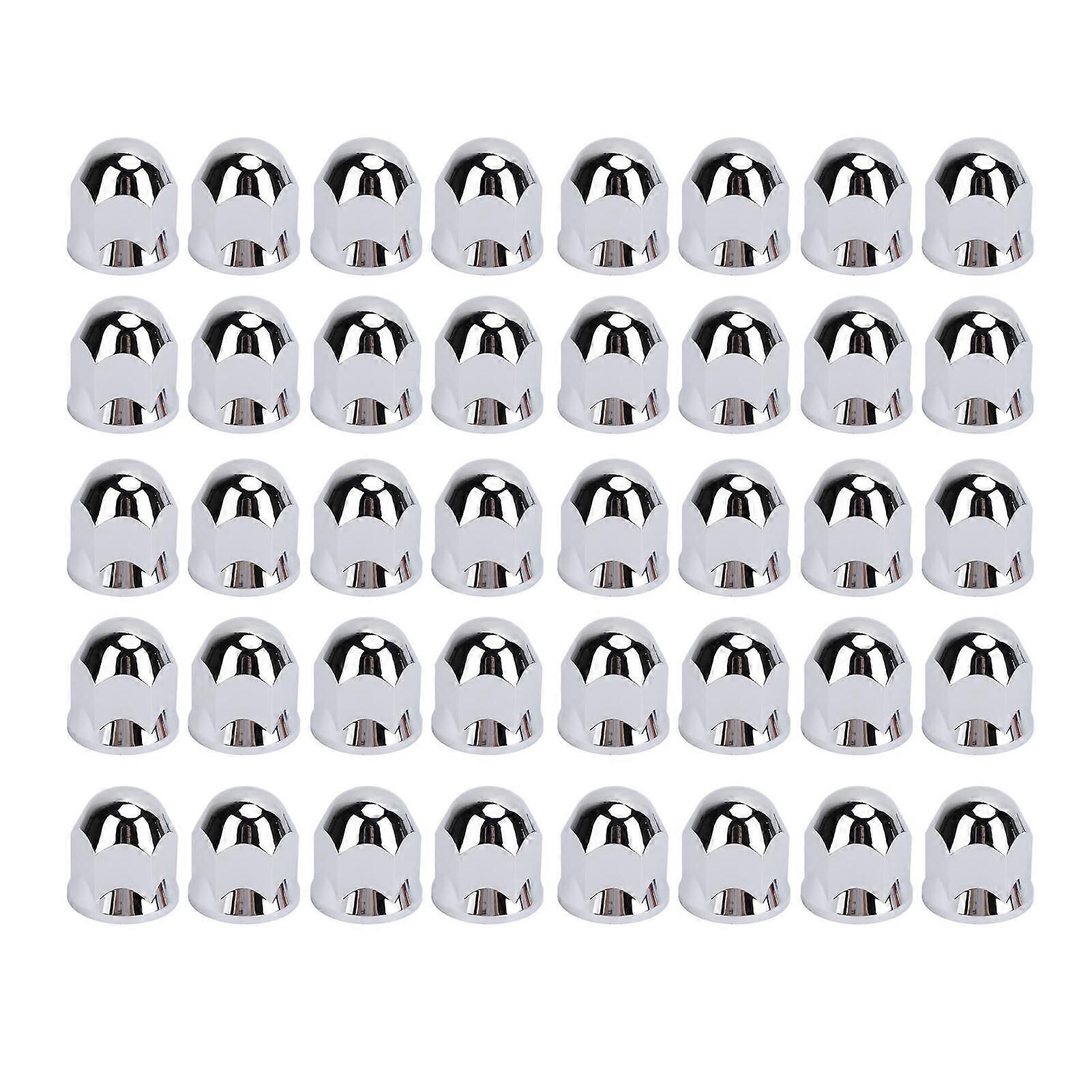 Cache écrou Roue Cache Ecrou Camion MGF Lot De 60 Cache-écrous De Roue En Plastique Chromé 33 Mm Pour Camion Remorque Cache Ecrou 32mm Camion Cache-écrous ABS Haute Qualité