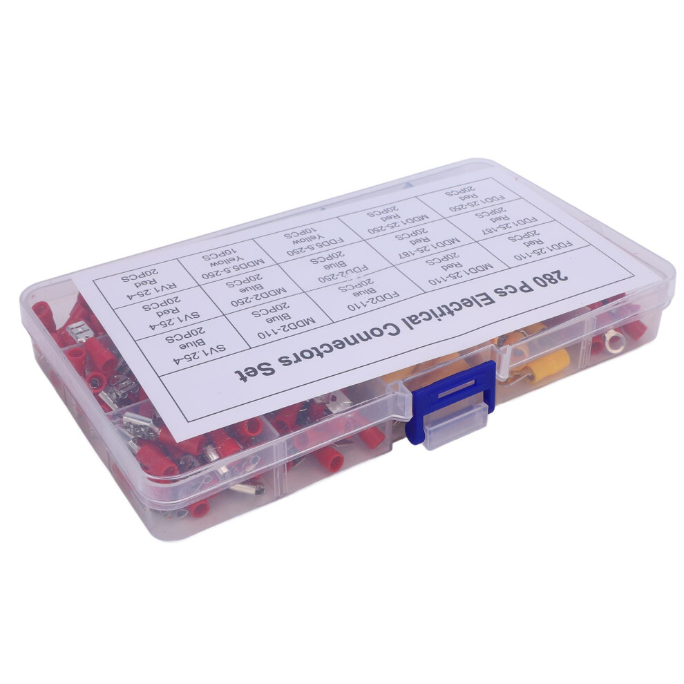 280Pcs Heat Shrink Wire Connectors, Insulated Ring Terminals, 12-22 Awg 7891330696413