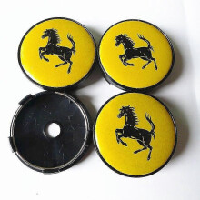 4pcs 60mm Car Wheel Hub Center Cap Cover Ferrari Horse Donkey Emblem Badge Sticker Styling Accesorries