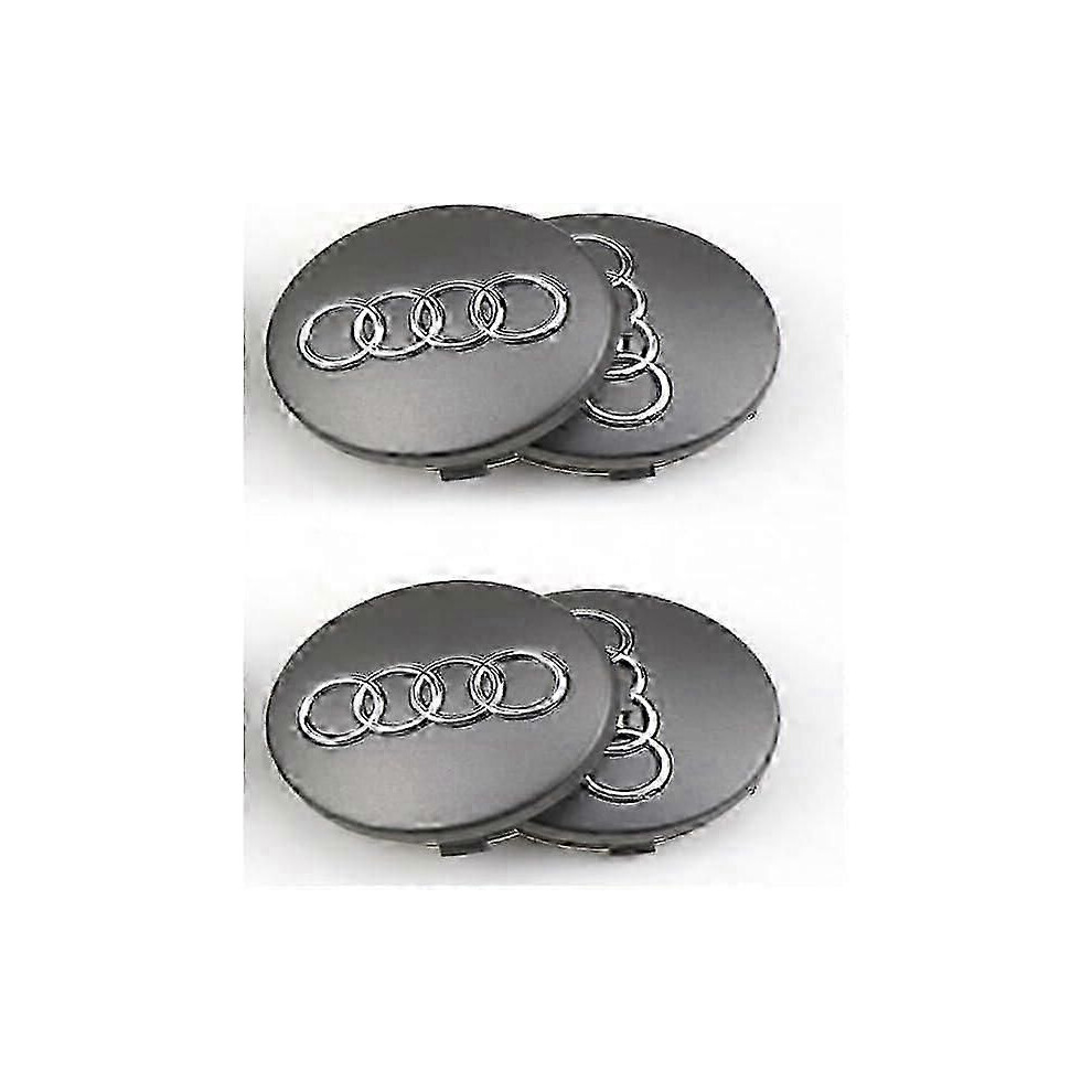 4 Capuchons Centre Moyeu 60mm / 65mm Universels Argent - Cache-Moyeux Alliage Roue A25-20
