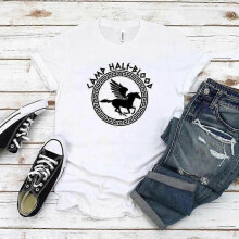 (XL, white) Camp Half Blood T Shirts Fall Training Camp Game Tshirt Halloween Magical Gift Percy Jackson Shirt Unisex T-shirts Harajuku Tees