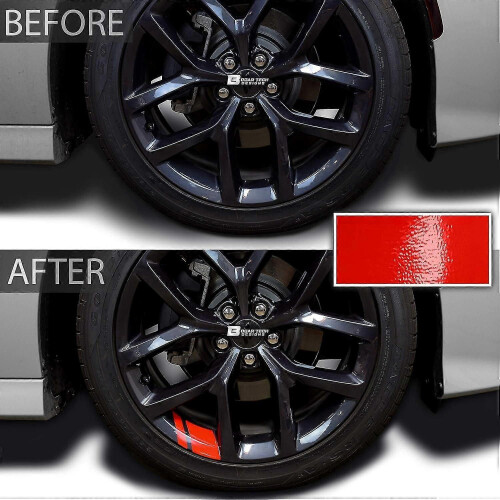 Wheel Rim Decal Stripes for 18'  20' Wheels, Gloss Red 2