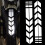 (1 set) Bicycle and motorcycle fender reflective stickers - silver 2