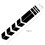 (1 set) Bicycle and motorcycle fender reflective stickers - black 3