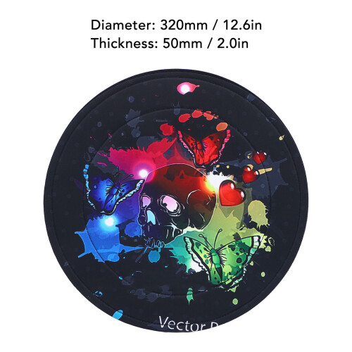 PP5 Schädelmuster 320 mm 50 mm Scheibenbremsabdeckung 1