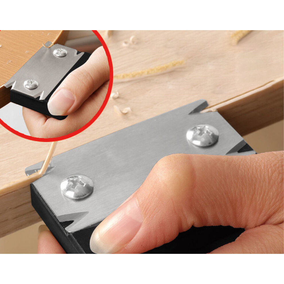 Wood Edges Trimmer With 2 Replacement Heads, Curved Handle, Burr Banding Planer For Woodworking 4621330700772