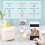 Portable ABS Thermal Printer 1200mAh Wireless BT Black & White 4