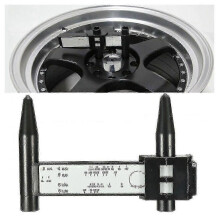 Pcd Gauge Ruler Rim Car Wheel Bolt Pattern Measuring Gauge Tool Hole 4 5 6 8 Lug-Good